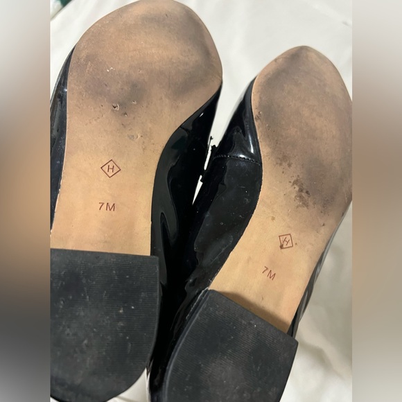 Halogen black patent leather pointed loafer flats - Picture 5 of 5